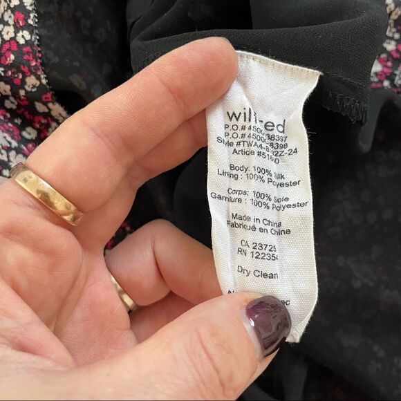Aritzia Wilfred Silk Sabine Floral Print sz M - Picture 6 of 6